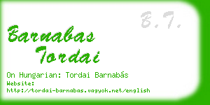 barnabas tordai business card